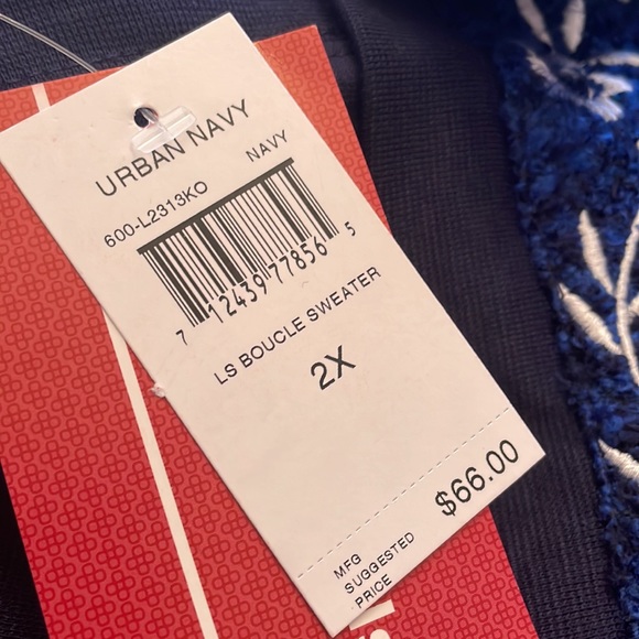 NWT Women’s 2X Cathy Daniels Embellished Sweater - Picture 5 of 5